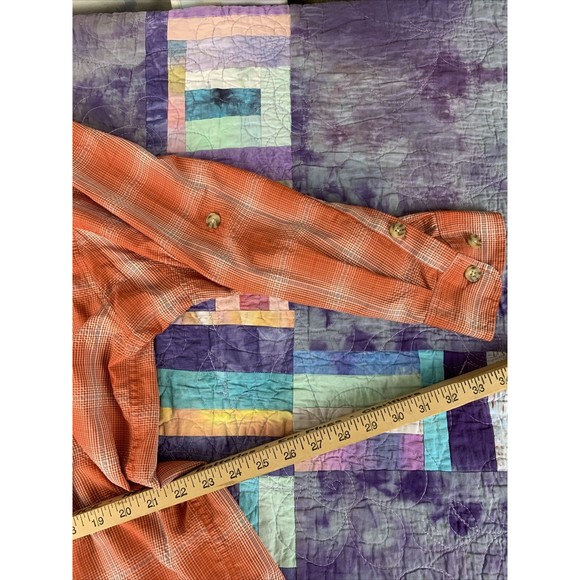 Duluth Trading Co Mens Large Lightweight Nylon Button Up 3/4 Sleeve Hiking Shirt - Picture 6 of 9